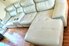 Leather lounge after cleaning