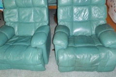 Leather lounges after cleaning